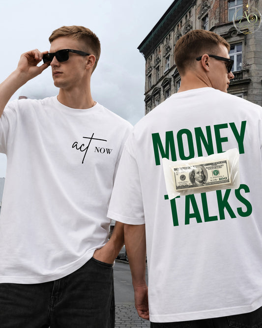 Money Talks Graphic Oversized T-Shirt
