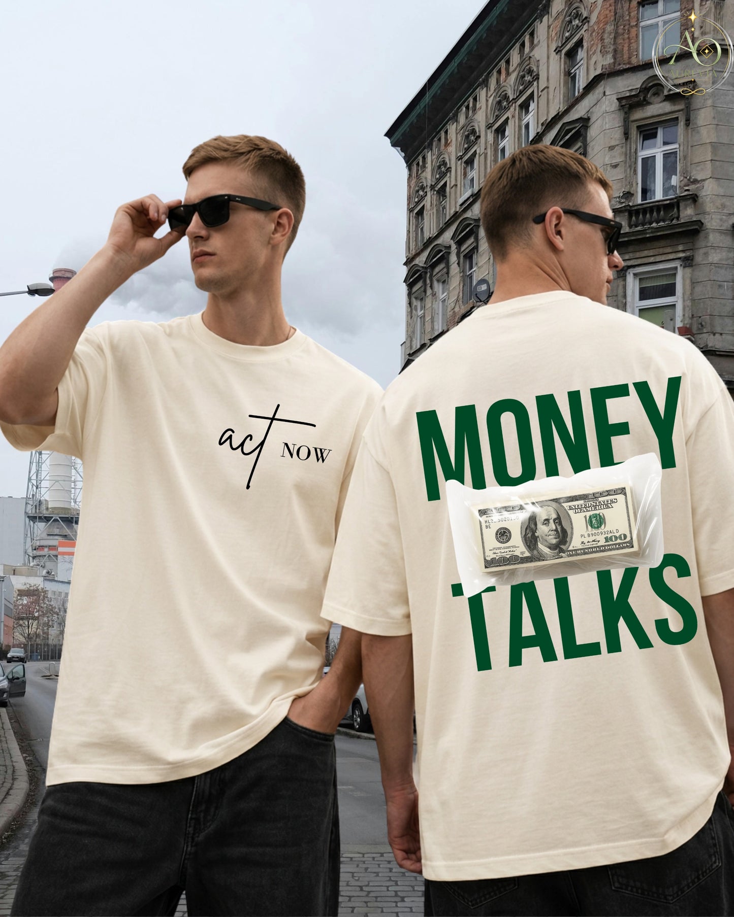 Money Talks Graphic Oversized T-Shirt